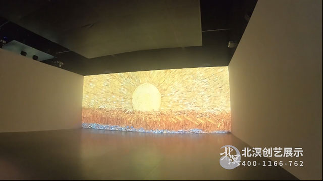 太阳油画艺术视觉墙面投影