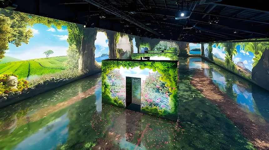 展厅沉浸式投影效果图
