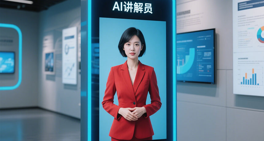 ai讲解数字人图书馆