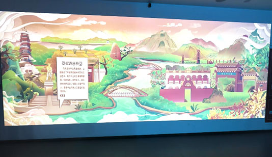 中山景点一览互动墙_数字投影项目导览图1