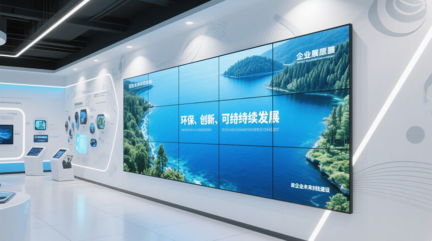 展厅液晶拼接屏效果图