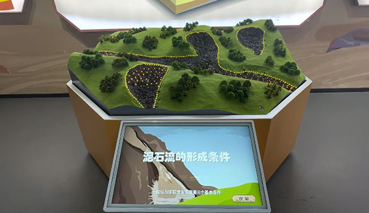 泥石流沙盘互动屏_展厅多媒体项目导览图1