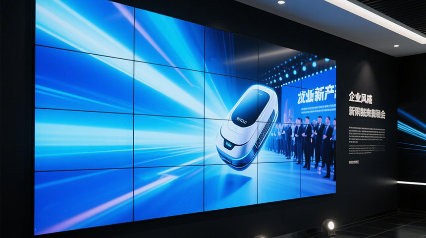企业展厅拼接大屏效果图