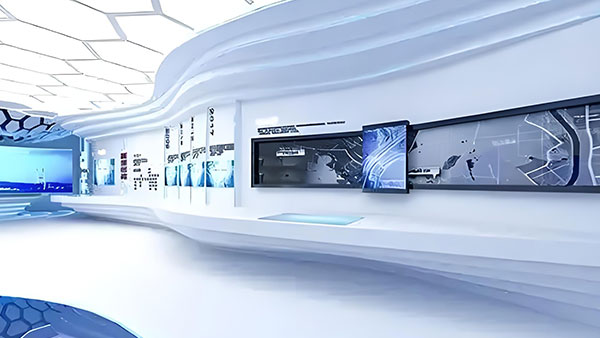 弧形轨道屏制作，展厅动态展示演绎