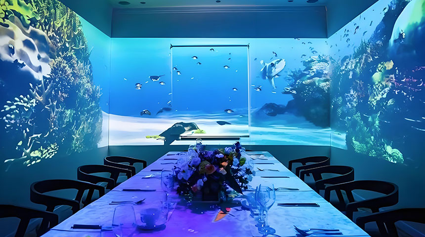 沉浸式餐桌效果视频