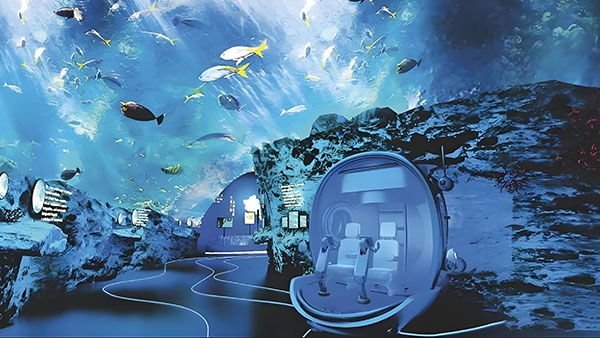 海洋展厅有哪些不同的设计风格？