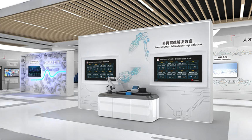 科技炫酷企业文化展厅设计案例