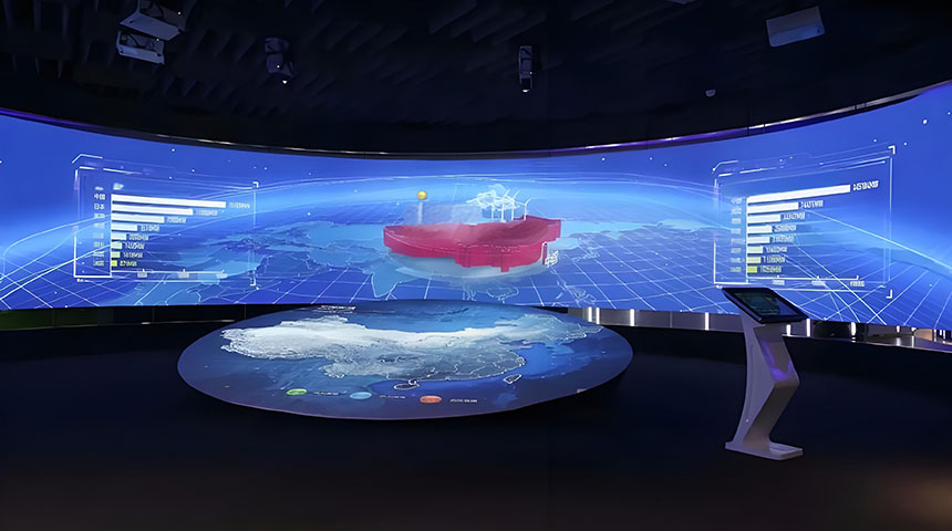 水晶沙盘双屏怎么联动