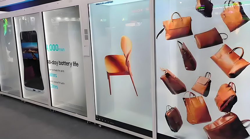 透明显示屏玻璃展示