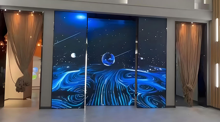 展厅滑轨开合屏