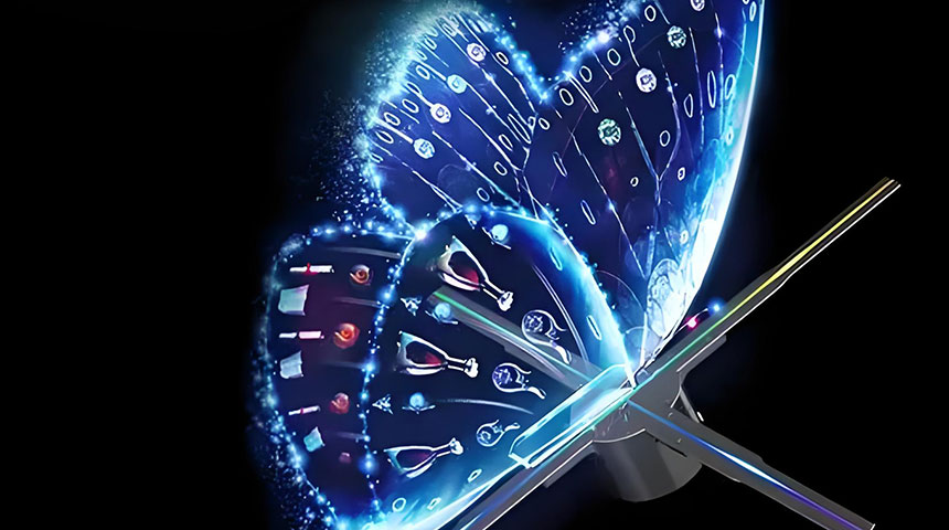 四叶全息扇效果图