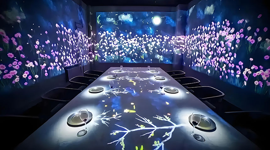 室内沉浸式餐桌艺术视觉