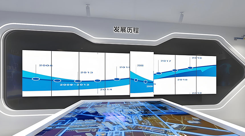 展厅直线滑轨屏