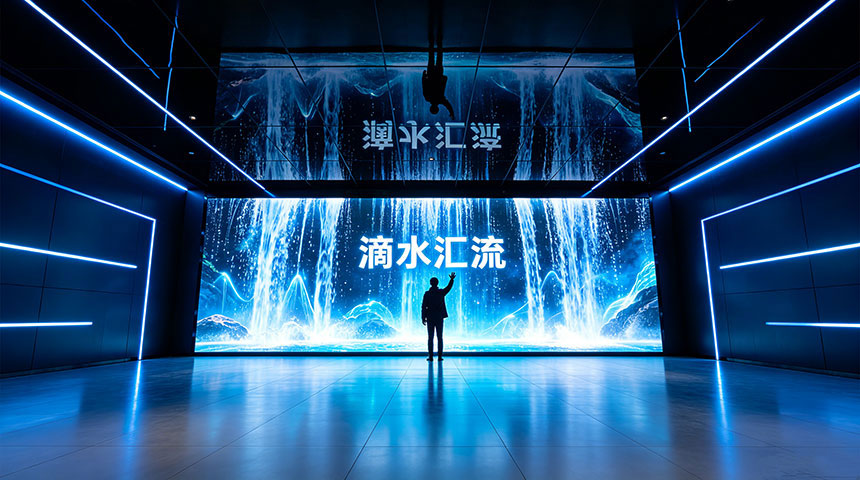 节水馆折幕大屏互动