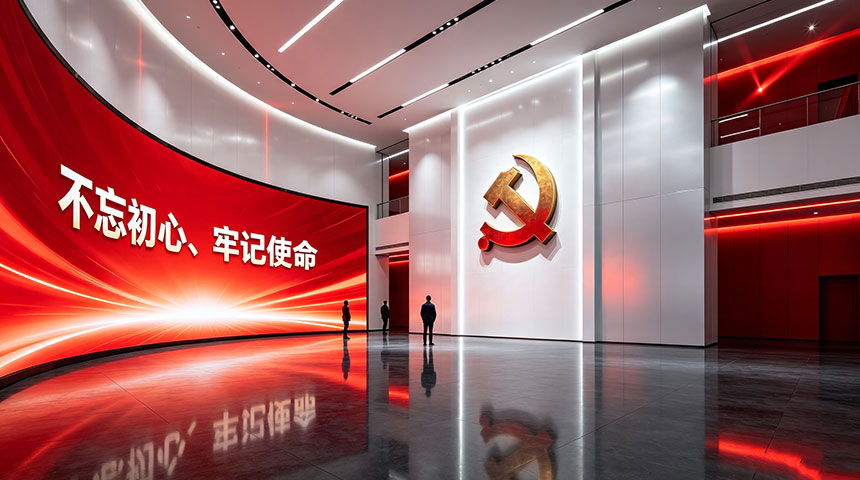 政府展厅大屏序厅设计