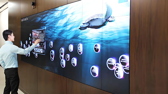 海洋生物触摸拼接大屏