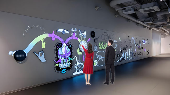 幻彩自然墙互动体验